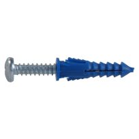 Hillman #8-10-12 Fas-Pak Ribbed Plastic Anchors w/ Screws, 5108, 1-1/4 IN