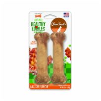 Nylabone® Longer Lasting Bacon Dog Chews, 2-Pack, NEB103TPP, 6.2 OZ