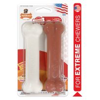 Nylabone® Bacon & Chicken Chew Toy Twin Pack, NVD003VPP, 3.04 OZ