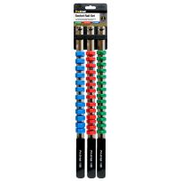 Pro-Grade 1/4 IN, 3/8 IN, 1/2 IN Drive Socket Rail Set, 3-Pack, 11920