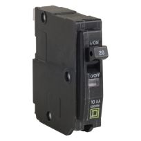 Square D Circuit Breaker QO Single-Pole, 20A, 120v / 240v, 10 kA, QO120CP
