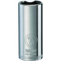 DEWALT 6-Point 3/8 IN Drive Deep Socket, SAE, DWMT88990OSP, 11/16 IN