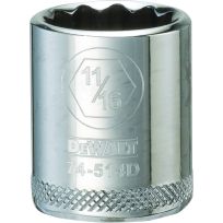 DEWALT 12-Point 3/8 IN Drive Socket, SAE, DWMT74514OSP, 11/16 IN