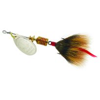 Mepps Aglia - Dressed Treble Silver Blade with Brown Tail #1 (1/8 OZ), B1ST S-BR