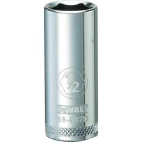 DEWALT 6-Point 3/8 IN Drive Deep Socket Standard, DWMT88987OSP, 1/2 IN