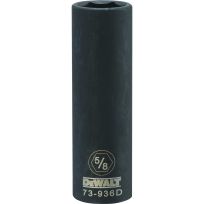 DEWALT 6-Point 1/2 Drive Deep Impact Socket, DWMT73936OSP, 5/8 IN