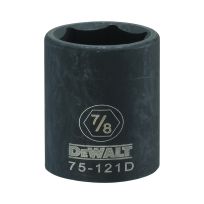 DEWALT 6-Point 1/2 Drive Standard Impact Socket, DWMT75121OSP, 7/8 IN