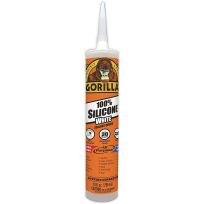 GORILLA® Silicone Sealant, 8060002, White, 10 OZ