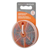 South Bend Black Snap Swivels, 24-Pieces, 111443