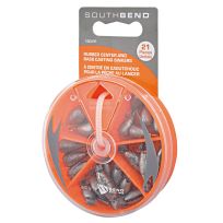 South Bend Rubber Center And Bass Casting Sinkers, 21-Pieces, 168450
