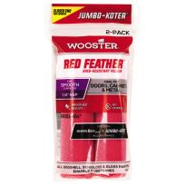 WOOSTER® JUMBO-KOTER® Red Feather™ Shed-Resistant Velour Closed-End Roller, 2-Pack, RR311-4 1/2, 1/4 IN