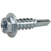 Power Pro Premium Star Drive Hex Washer Sheet Metal Screws, Silver, 112-Pack, 116122, #10-16 x 3/4 IN