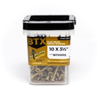 BIG TIMBER® Bronze T-25 Flat Head Wood Screw, 55-Count Bucket, 1BTX10312, #10 x 3-1/2 IN