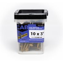 BIG TIMBER® Low Prof Bronze T-25 Cabinet Screw, 62-Count Bucket, 1CAB103, #10 x 3 IN