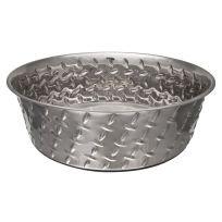 Ruff N' Tuff Diamond Plated Pet Bowl, 7255, 1 Quart