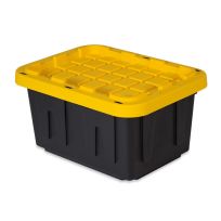 Tough Box Storage Tote, 5GTBXBLKYW, 5 Gallon