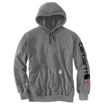 Carhartt Flame-Resistant FORCE® Loose Fit Mid-Weight Hooded Logo Sleeve Graphic Hoodie