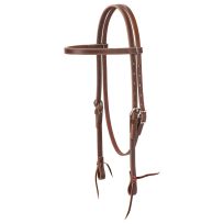 WEAVER EQUINE™ Latigo Leather Browband Headstall, 10-0335, Brown, Horse