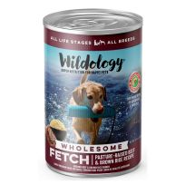 Wildology® FETCH Wholesome Pasture-Raised Beef & Brown Rice Recipe Dog Food, 10015597, 12.5 OZ Can