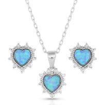 Montana Silversmiths Royal Heart Opal Jewelry Set, JS5289