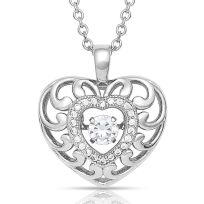 Montana Silversmiths Waves Of Love Heart Necklace, NC4760