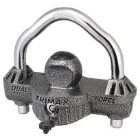 Trimax Universal "Die Cast" Unattended Trailer Lock & U-Lock 9/16 IN Shackle, UMAX50D