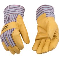 Kinco Kids' Lined Grain Leather Palm with Knit Wrist Gloves