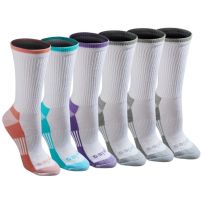 Dickies DRI-TECH Crew Socks, 6-Pack, I61002-101, Assorted, 6 - 9
