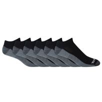 Dickies DRI-TECH No Show Socks, 6-Pack, I621030L-001, Black, 6 - 12