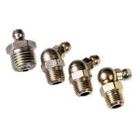 Double Hh Mfg Grease Fittting 1/4-28 Straight, 4-Piece, 50550