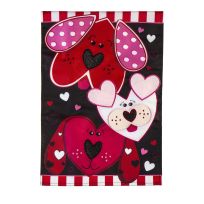 Evergreen Puppy Love Garden Applique Flag, 169433