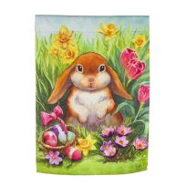 Evergreen Bunny Whisker Garden Suede Flag, 14S10732