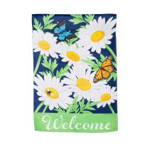 Evergreen Daisy Garden House Suede Flag, 13S10331