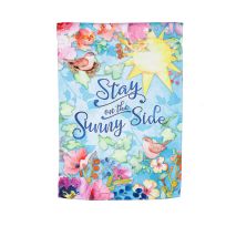 Evergreen Stay on the Sunny Side Garden Suede Flag, 14S10162