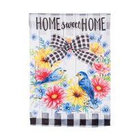 Evergreen Spring Bird Wreath Garden Suede Collection, 14S10337