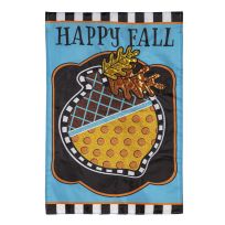 Evergreen Happy Fall Acorn Garden Applique Flag, 169529