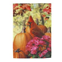 Evergreen Cardinal in Color Garden Waffle Flag, 14W10995