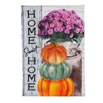 Evergreen Rustic Fall Greetings Garden Burlap Flag, 14B11064