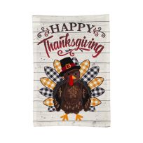 Evergreen Pilgrim Turkey Garden Burlap Flag, 14B10468