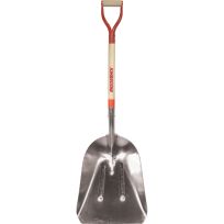 Razor-Back Western Pattern Aluminum Scoop with Steel D-Grip Wood Handle, 53130