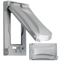 Taymac One Gang Vertical 12-in-1 Cover, Gray, MX1050S