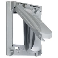 Taymac Two Gang Two Device 25-in-1 Cover, Gray, MX2050S