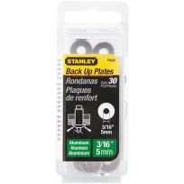 Stanley Aluminum Back Up Plates, 30-Pack, PBA6, 3/16 IN