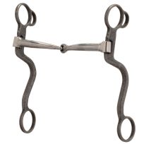 WEAVER EQUINE™ ProSeries Snaffle Sweet Iron Shank Bit, 25200-00, Buffed Black, 7 IN