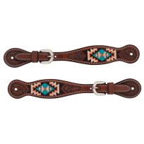 WEAVER EQUINE™ Turquoise Cross Ladies Spur Strap, 45507-53, Aztec