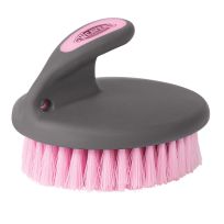 WEAVER EQUINE™ Soft Palm Brush, 65-2060-GY, Gray / Pink