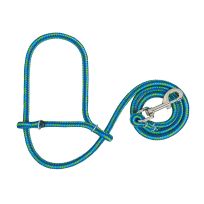 WEAVER LIVESTOCK™ Sheep/Goat Rope Halter, 35-7845-K32, Lime / Hurricane Blue / Royal Blue, 3/8 IN x 52 IN
