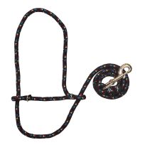 WEAVER LIVESTOCK™ Sheep/Goat Rope Halter, 35-7845-R8, Black / Pink / Purple / Blue / Lime, 3/8 IN x 52 IN