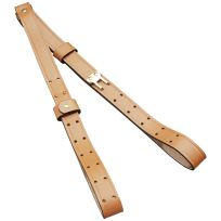 BUTLER CREEK® Military Sling Brown 1 IN x 44 IN, Leather, Card, 26112