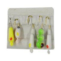 HT Hardwater Micro Jig, #8, 5-Pack, HW-ECK5MG10X, Moon Glow